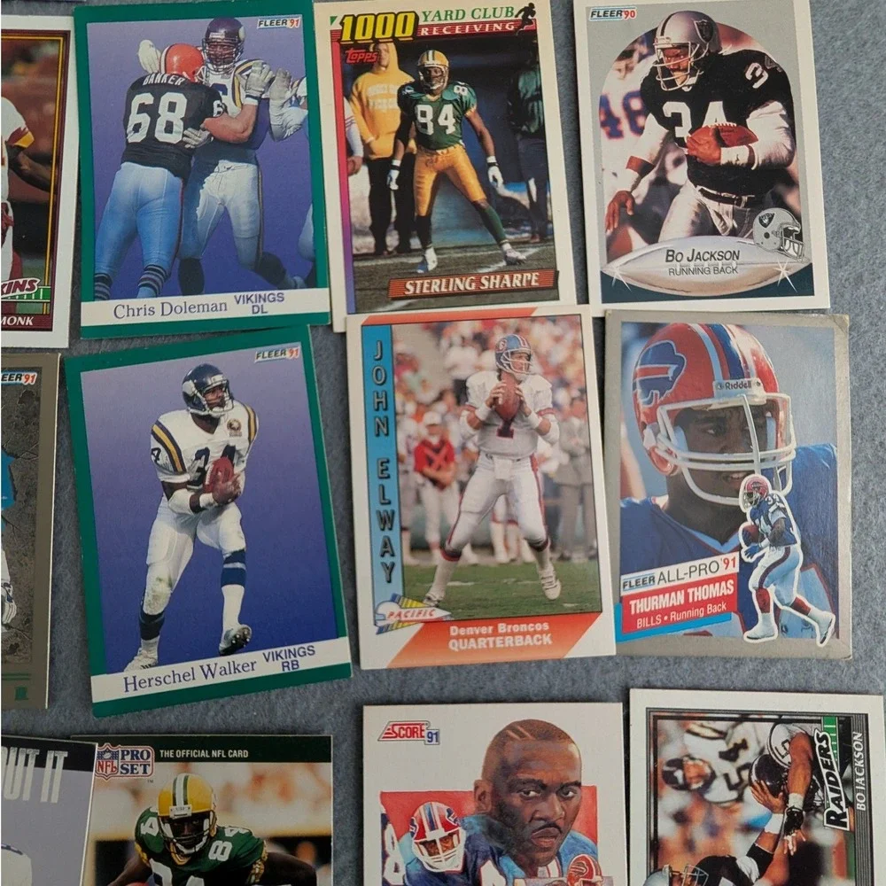 Topps Score Fleer Football Cards Lot Aikman Jackson Sanders Elway